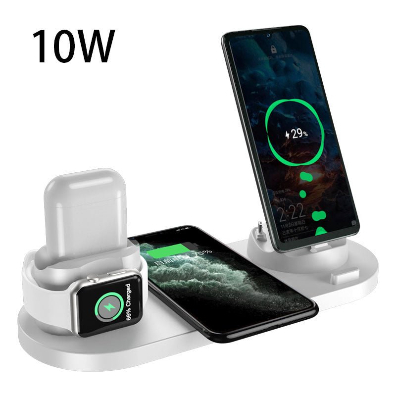 Wireless Charger For IPhone Fast Charger For Phone Fast Charging Pad For Phone Watch 6 In 1 Charging Dock Station - AFFORDABLE QUALITY SHOP