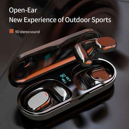 Wireless Headphones Stereo Open True Wireless OWS Earphones Outdoor Riding Running Sports Earclip Type Earbuds Touch Control Earbuds With Digital Display Charging Bin - AFFORDABLE QUALITY SHOP