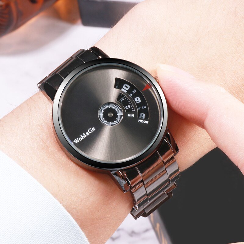 WoMaGe Fashion Watch Men Watches Stainless Steel Creative Men's Watches Male Wristwatch Luxury Mens Clock reloj mujer bayan saat - AFFORDABLE QUALITY SHOP