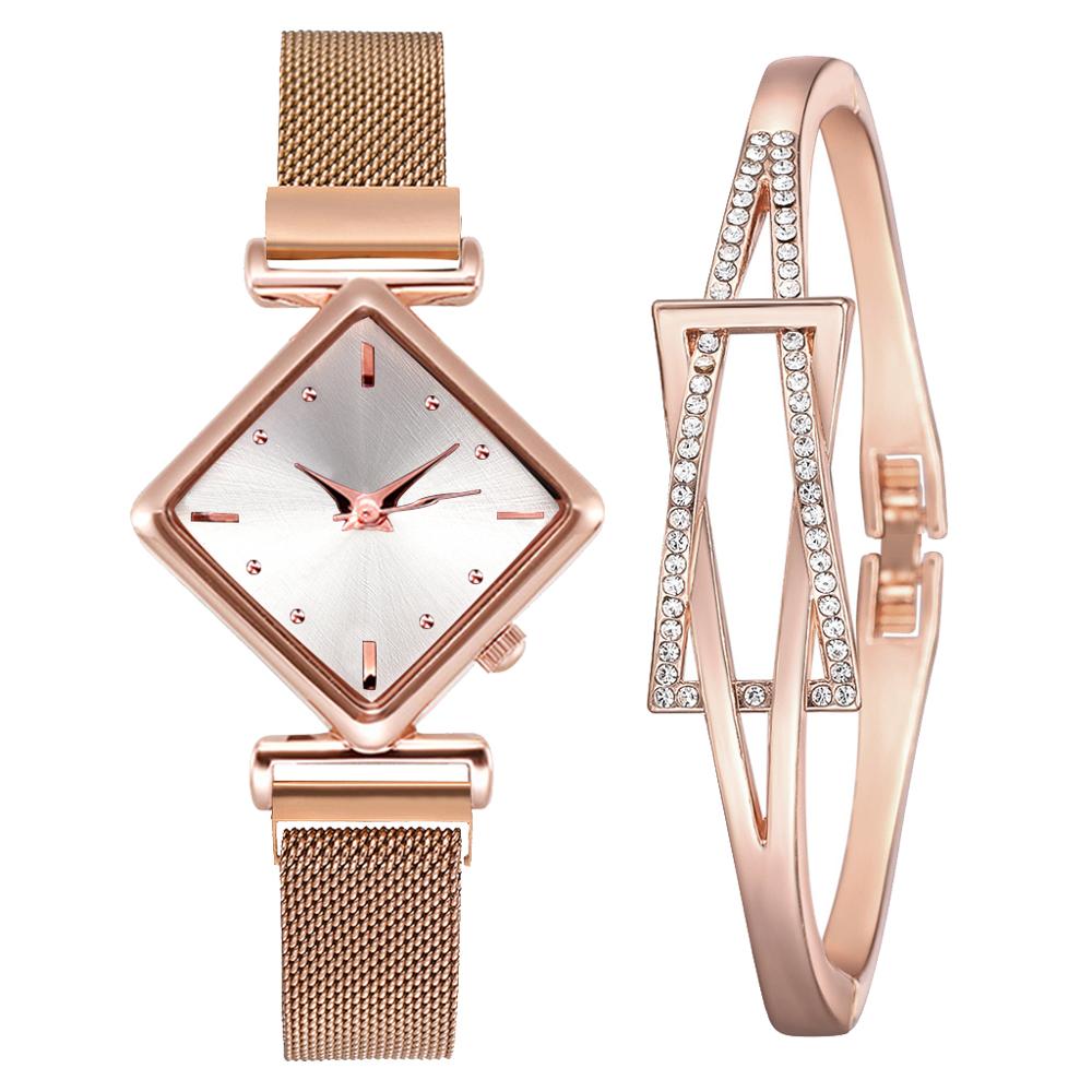 Women Square Watch Luxury Ladies Quartz Magnet Buckle Gradient Color Watches Relogio Feminino For Gift Clock - AFFORDABLE QUALITY SHOP