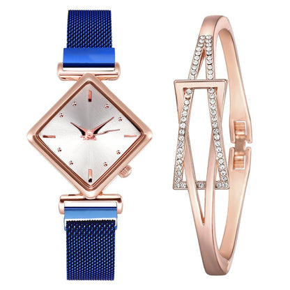 Women Square Watch Luxury Ladies Quartz Magnet Buckle Gradient Color Watches Relogio Feminino For Gift Clock - AFFORDABLE QUALITY SHOP