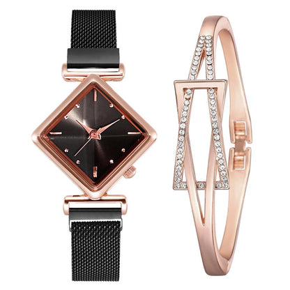 Women Square Watch Luxury Ladies Quartz Magnet Buckle Gradient Color Watches Relogio Feminino For Gift Clock - AFFORDABLE QUALITY SHOP