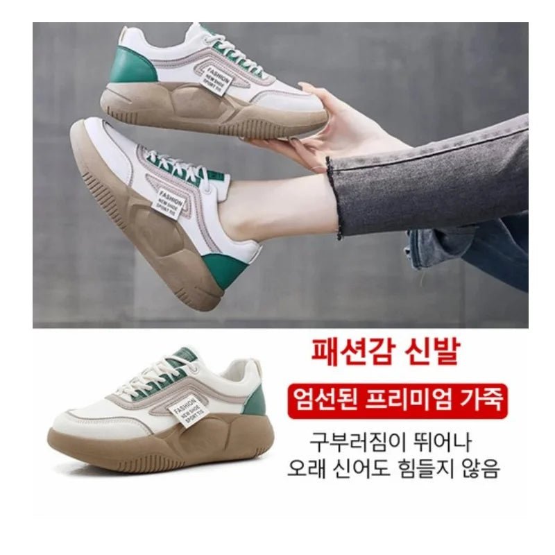 Women Vulcanized Shoes Autumn Winter Sports Loafers 2023 Comfortable Walking Sneakers Ladies Thick Soled Lace-Up Casual Shoes - AFFORDABLE QUALITY SHOP