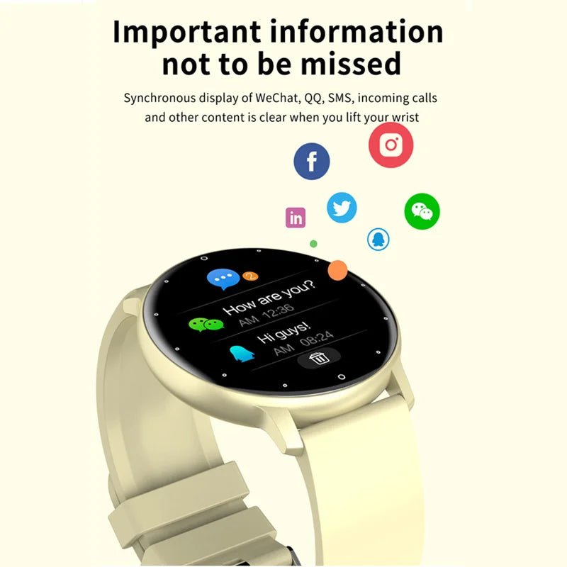 Women's smart watches Real-Time Weather Forecast Activity Tracker Whatsapp Notification Reminder IP67 Waterproof Smartwatches - AFFORDABLE QUALITY SHOP