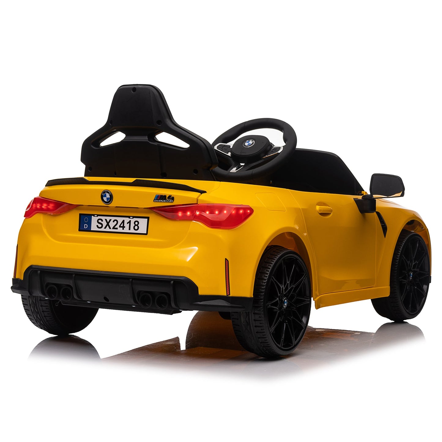 Yellow BMW M4 12v Kids ride on toy car 2.4G W/Parents Remote Control Three speed adjustable - AFFORDABLE QUALITY SHOP