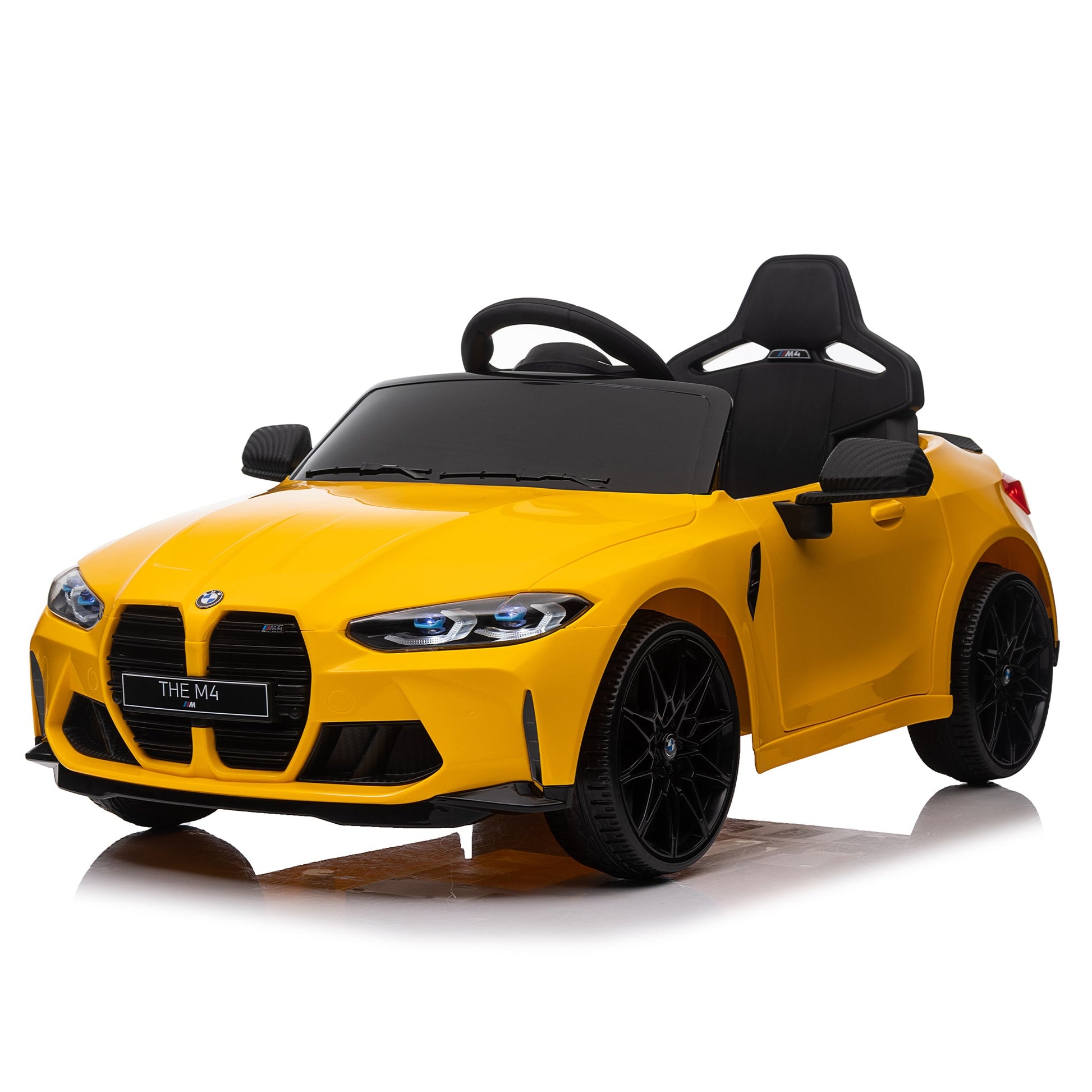 Yellow BMW M4 12v Kids ride on toy car 2.4G W/Parents Remote Control Three speed adjustable - AFFORDABLE QUALITY SHOP