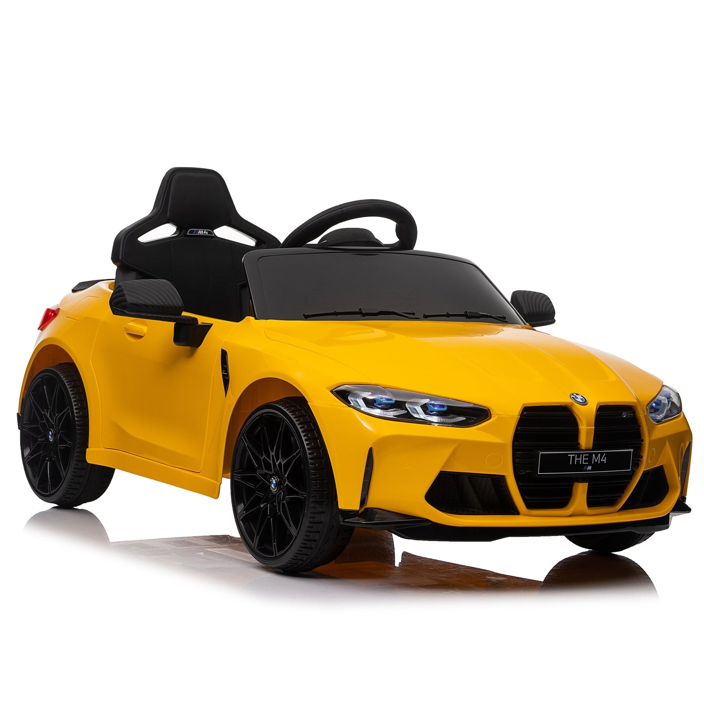 Yellow BMW M4 12v Kids ride on toy car 2.4G W/Parents Remote Control Three speed adjustable - AFFORDABLE QUALITY SHOP