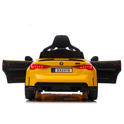 Yellow BMW M4 12v Kids ride on toy car 2.4G W/Parents Remote Control Three speed adjustable - AFFORDABLE QUALITY SHOP