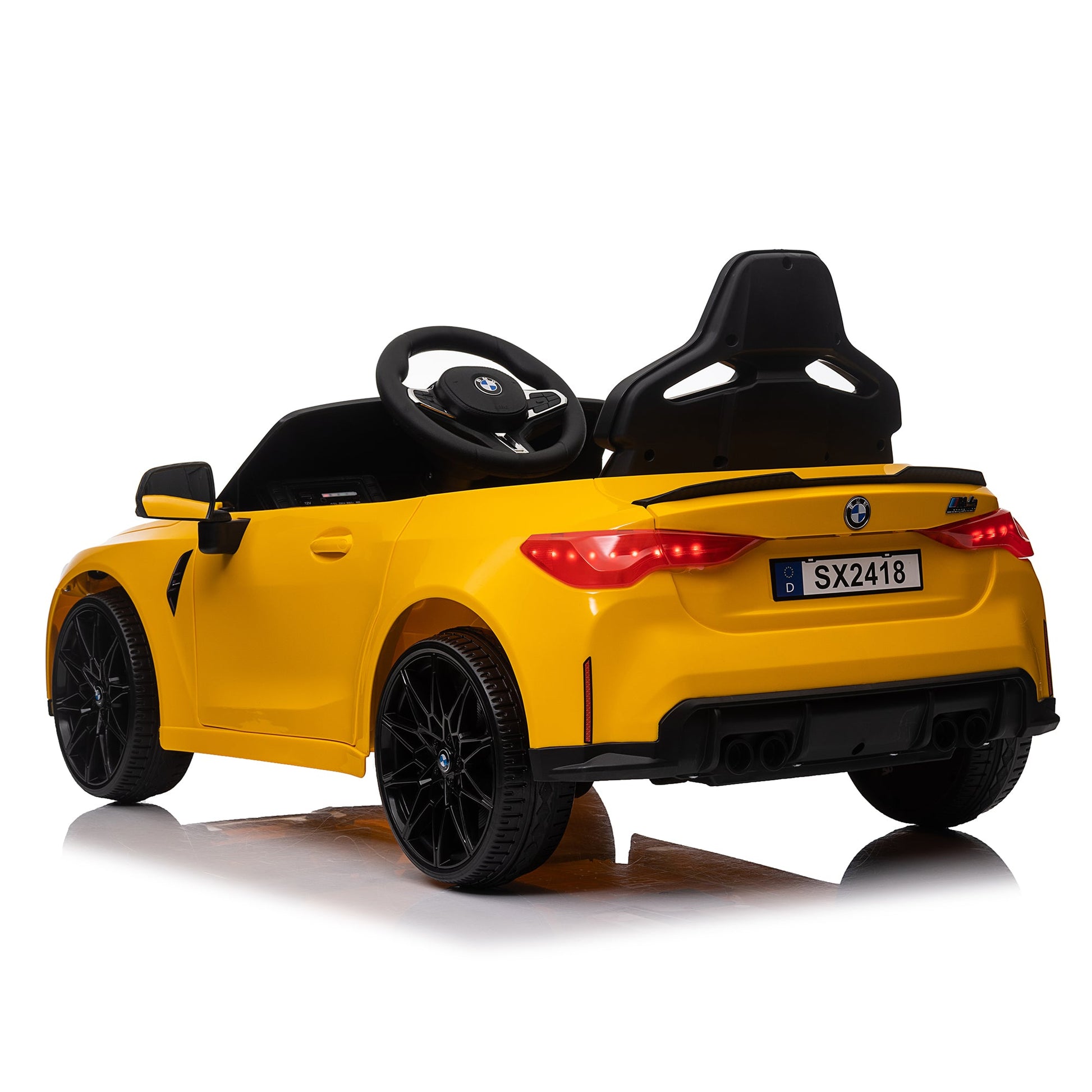 Yellow BMW M4 12v Kids ride on toy car 2.4G W/Parents Remote Control Three speed adjustable - AFFORDABLE QUALITY SHOP