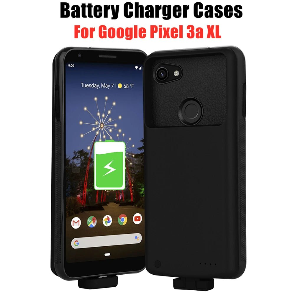 ZKFYS Shockproof Battery Charger Cases For Google Pixel 3a XL Powerbank Case 5000mAh External Battery Powerbank Charging Cover - AFFORDABLE QUALITY SHOP